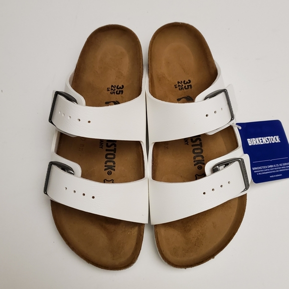Birkenstock Shoes - New Birkenstock Arizona White Sandals 35